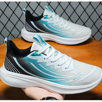 Men's Running Shoes Breathable Mesh Comfortable Sports Sneakers Soft Bottom Non-Slip Lightweight Footwear for Running