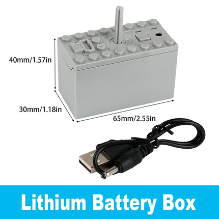 MOC Blue-tooth RC Upgrade Kit Rechargeable Battery Box M Motor Speed Control APP for PF Building Blocks Modification