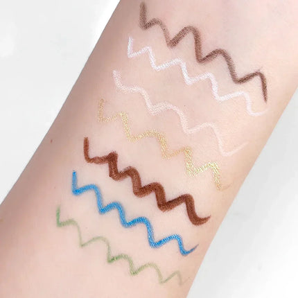 7 Colors Colorful Glitter Gold Eyeliner Pen Lasting No Fade Color Women Not Blooming Matte Eye Liner Gel Pen Makeup Cosmetics