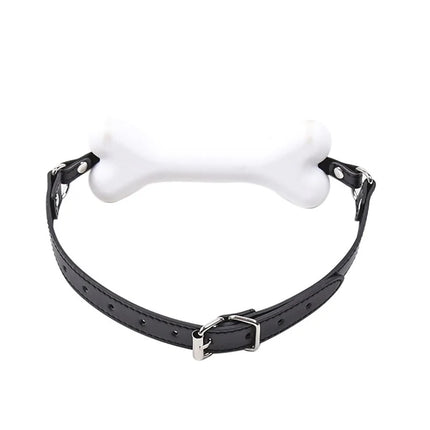White Harness Mouth Silicone Dog Bone Ball Gag Open Mouth Gag Bdsm Bondage Sextoy Gag Sex Products Sm Sex Toys for Women