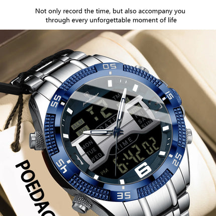 POEDAGAR Luxury Man Digital Watch Alarm Luminous LED Week Date Sports Quartz Men Watch Fashion Military Electronic Men's Watches