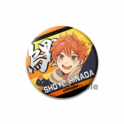 32/44/58mm Anime Haikyuu Snap-in Button Pins Figure Icon Badge  Round Handmade Brooches Breastpin for Backpack Clothes