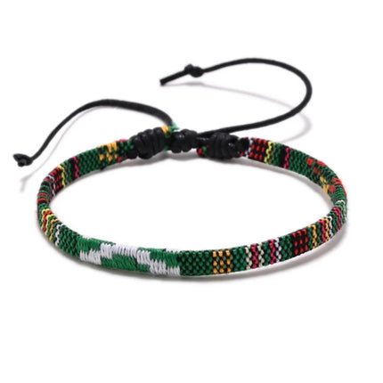 Bohemia Style Colorful Weave Rope Friendship Bracelets For Woman Men Cotton Handmade Braided Bracelet Ethnic Jewelry Gifts