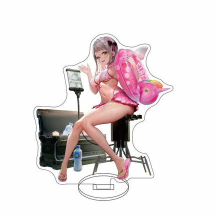 Anime Nikke Goddess Of Victory Figures Model Plate Sexy Girl Cute Girl Pattern Key Ring Acrylic Standing KeyChain for Women Men