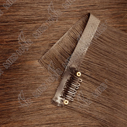 Invisible Clip In Hair Extension Injected PU Tape Weft Clip in Human Hair Extension 7Pcs/set 12-24inch 100G 120G Clip On Hair