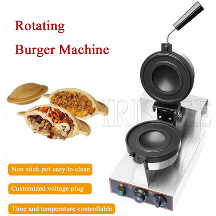 110V 220V Hamburger Cake Maker Commercial Burger Grill Gelato Panini Press Machine Ice Cream Waffle Machine Non Stick