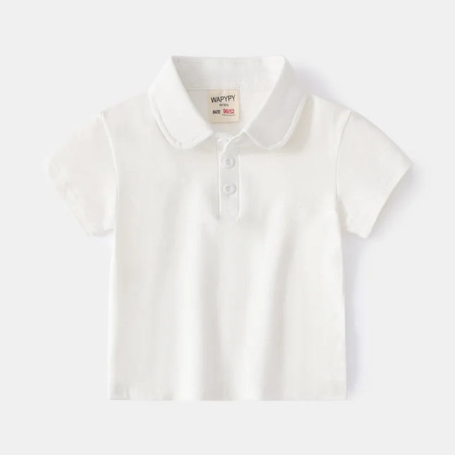 1-7Y Dino Full Print Children Polo for Boys Clothes Summer Collar Baby Boy Tshirt Grey Cotton Fashion Toddler Top Shirt Boutique