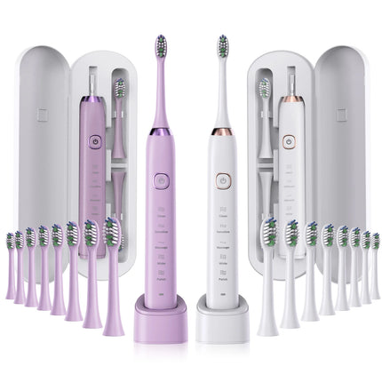 Sonic Electric Toothbrush Adults 8 Brush Heads 5 Modes USB Rechargeable IPX7 Waterproof Whitening Power Toothbrushes for Adults