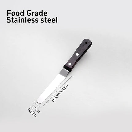 4/6/8/10In Smoother Spatula Cake Knife Stainless Steel With Wood Handle Butter Cream Icing Frosting Kitchen Knife DIY Cake Tools