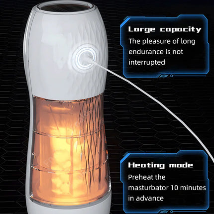 Male Masturbator Automatic Sucking Vibration Blowjob Machine Heating Pussy Penis Pump Masturbation Cup Sex Toys for Men Supplies