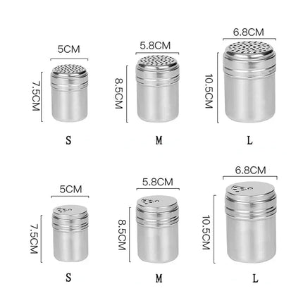 Multi-purpose Stainless Steel Seasoning Jar Salt Sugar Bottle Rotating Cover Kitchen Gadgets Spice Pepper Shaker Spice Jar