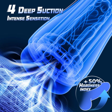 Male Masturbator Penis Pump Adult Sex Toys for 18 Men with 4 Sucking 9 Vibration Modes LED Display Pocket Pussy Realistic Vagina