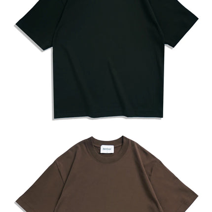 WAVLATII New Men Oversized T shirts Female 260 GSM Casual White Streetwear Tees Black Solid Basic Summer Tops for Young WMT2401
