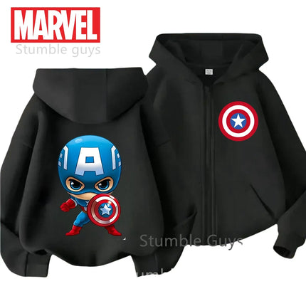 Kids Spring Autumn Hulk Spiderman Zipper Hoodies Marvel Avengers Clothes Boys Girls Warm Super Hero Tracksuit