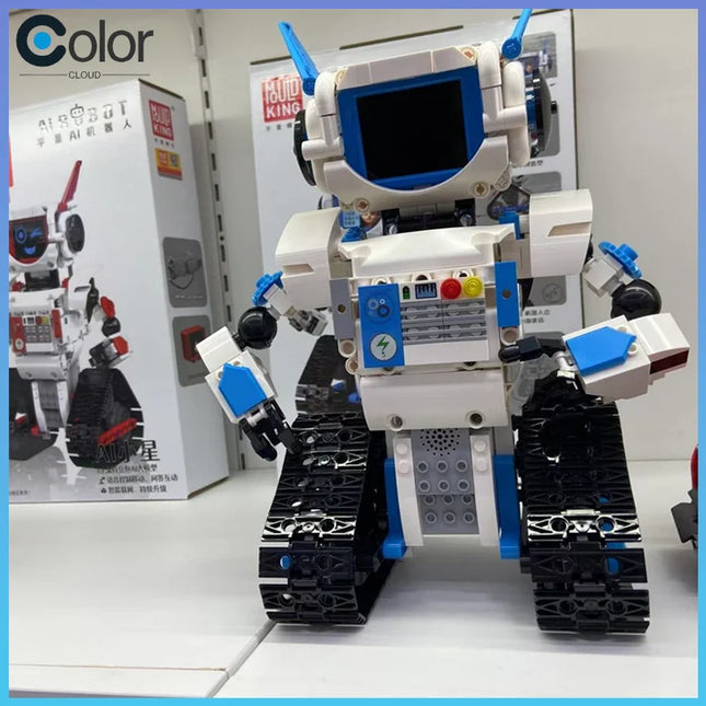 AI Boris RC Robot Building Block Assembly Model Voice Interactive Dialogue Intelligent Programmable Toy Gift For Boys