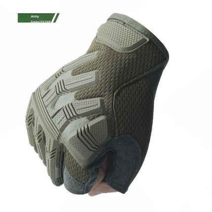 Outdoor tactical half-finger gloves rock climbing sports motorcycle riding protection labor protection work tool gloves men