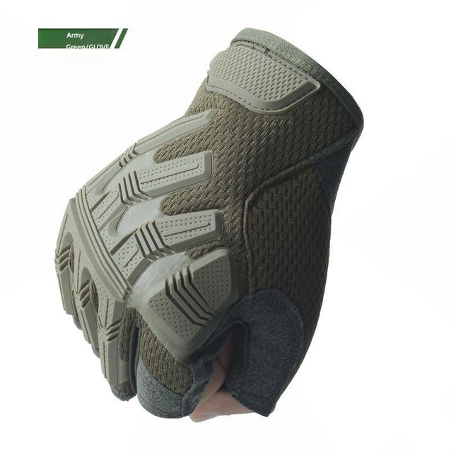 Outdoor tactical half-finger gloves rock climbing sports motorcycle riding protection labor protection work tool gloves men