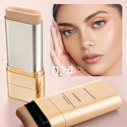 2-in-1 Concealer Foundation Stick - Long-Lasting Full Coverage, Lightweight & Moisturizing, Dual-Ended for Easy Application