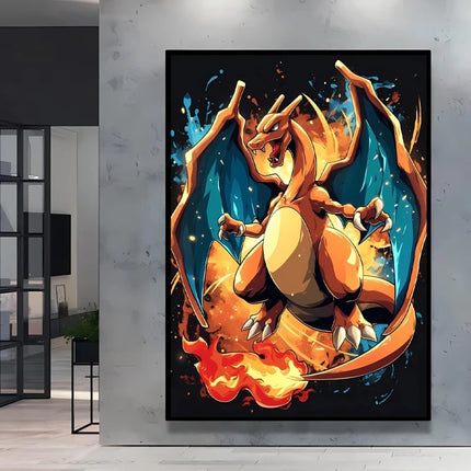 Japanese Anime Canvas Paintings Pokemon Pikachu Poster Cartoon Character Picture Bright and Clear Colors High Quality Home Decor