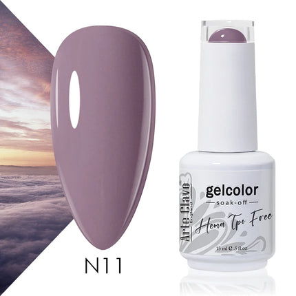 Arte Clavo Red Color Series Nail Polish UV Soak Off Varnish 15ml Manicure Nail Art Long-lasting Hema Tpo Free Gel Nail Polish