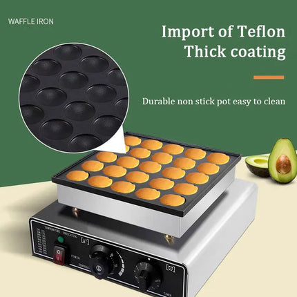 Mini Pancake Maker 25pcs Mini Pancakes Maker Machine 950W Mini Dutch Pancakes Maker Machine