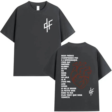 Hip Pop T-shirt Rapper PNL Le Monde Chico Album Graphic Print Cotton 2026 New Summer Hip Hop Short Sleeve Fan Gifts Unisex