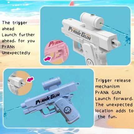 Two-Way Water Gun Prank Water Gun Toy Stress Relief Small Pistol Game Outdoor Indoor Adult Child Interaction Shoot Gift 2 Styl