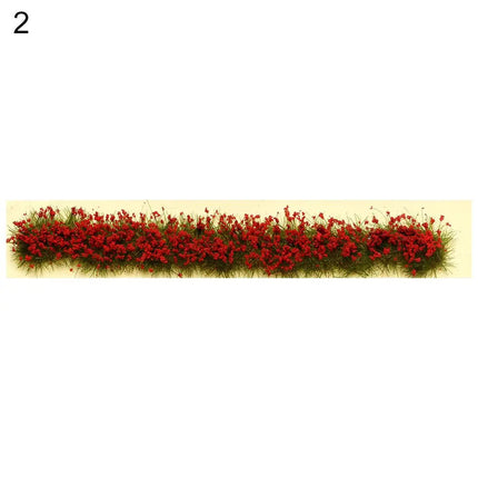1Set Miniature Flower Cluster Garden Decor DIY Grass Tufts Building Layout Static Scenery Model 9*1*0.6cm Durable Sand Table