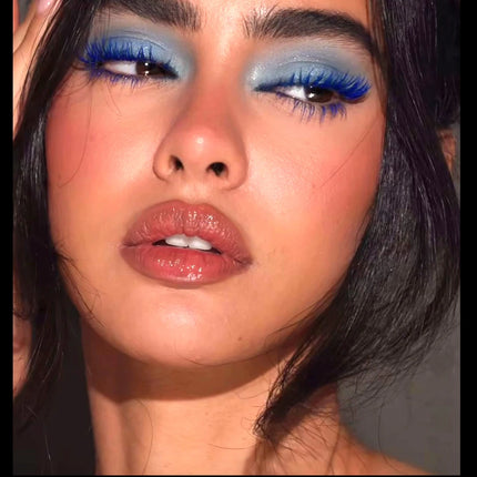 QIBEST Double Headed Diamond Glitter Mascara Long Lasting Colored Mascara Eyelashes Pink Blue Red Voluminous Waterproof Mascara