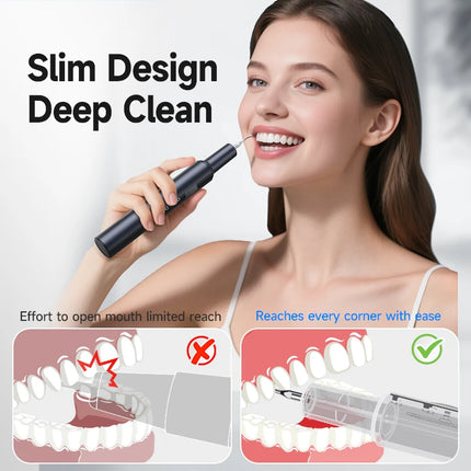 CURVY MOON T7 Portable Electric Sonic Dental Calculus Scaler Oral Teeth Tartar Remover Plaque Tooth Stone Stains Cleaner Removal