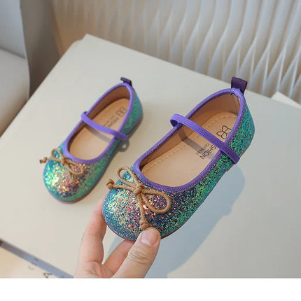 Glitter Little Mermaid Princess Shoes for Girls Stylish Evening Dress Shoes Girl Bling Birthday Wedding Party Shoes Kids