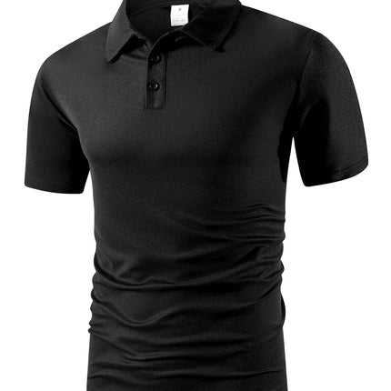 Summer Men's Short Sleeve Polo Shirt Solid Color Button Tshirts Lightweight Lapel Streetwear Men Breathable Basic Polo Shirt