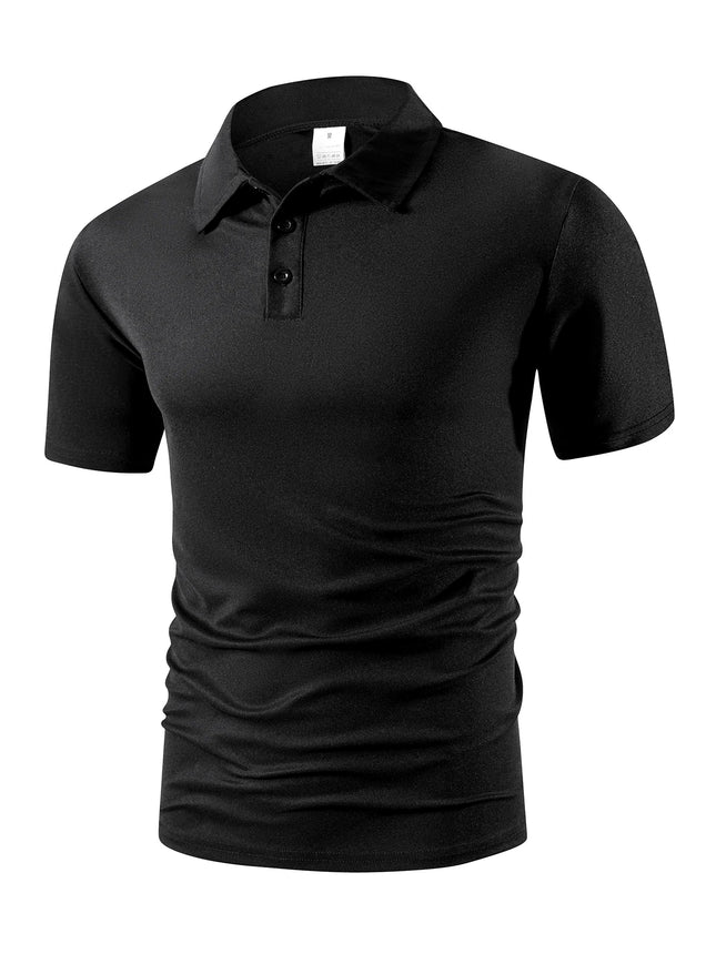Summer Men's Short Sleeve Polo Shirt Solid Color Button Tshirts Lightweight Lapel Streetwear Men Breathable Basic Polo Shirt