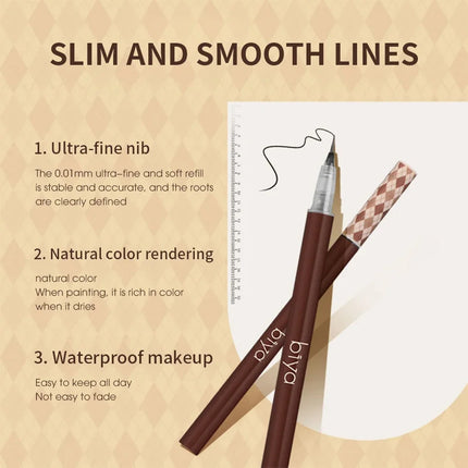 0.01mm Ultra Fine Eyebrows Pencil Waterproof Long Lasting No Blooming Eyeliner Lying Silkworm Pen Easy To Color Eye Makeup Tools