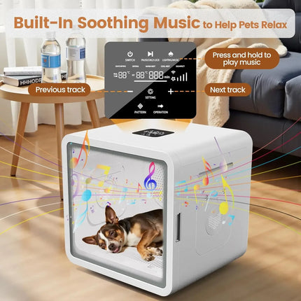 76L Smart Pet Dryer Box with APP Temperature Control 360° Airflow 5 Grooming Modes Timer Child Lock for Cats Custom