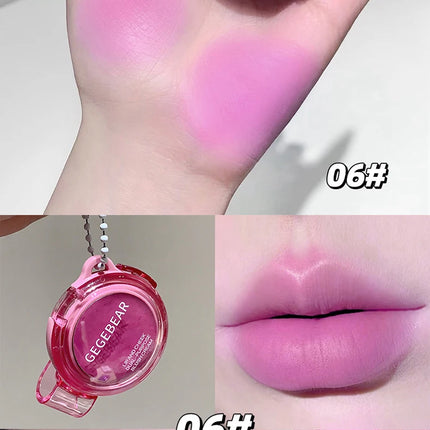 Gege Bear Multi-use Matte Blush Cream, Dual Purpose Lip and Cheek Tint, Long-lasting Single Shade Blush for All Skin Types