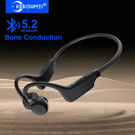 KEBIDUMEI Bluetooth 5.2 Earphones Bone Conduction Headphones TWS Wireless Neckband Headsets HiFi Stereo Noise Reduction Earbuds