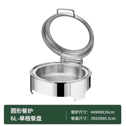 [New]Buffet Insulation Furnace Stainless Steel Electric Heating Meal Furnace Commercial Hotel Buffet Furnace Canteen Visible