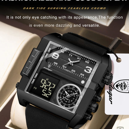 POEDAGAR Fashion Sports Digital Male Wristwatch Date Week Waterproof Luminous Casual Men Clock Electronic Men's Quartz Watches