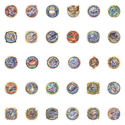 60PCS Kawaii Anime Pokemon Stickers Pikachu Decals DIY for Laptop Luggage Skateboard Phone Cartoon Kid Toy Gift Stickers