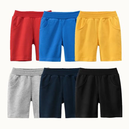 2024 Summer Girls Boys Solid T-Shirts Clothes 100% Pure Cotton Short Sleeve Yellow Red Green Kids UnderShirt Bottoming Clothing
