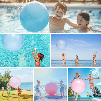 2PCS 80cm Inflatable Bubble Balls,Water Balloons for Toddler Outdoor Toys,Beach Ball for Kids Yard Games Summer Water Gift