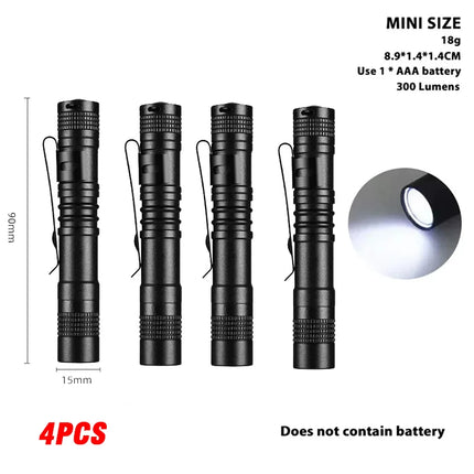Mini Portable LED Pen Light Pocket Ultra Bright High Lumens Handheld Flashlight Linterna Torch For Camping Outdoor Emergency