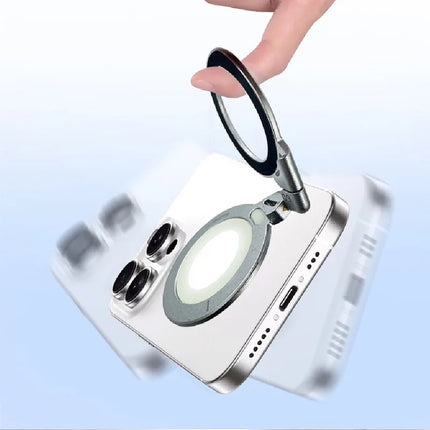 Aluminum alloy Magnetic Ring Phone Holder Ultra-thin strong magnetic N52 portable adjustable double-sided magnetic Phone Holder