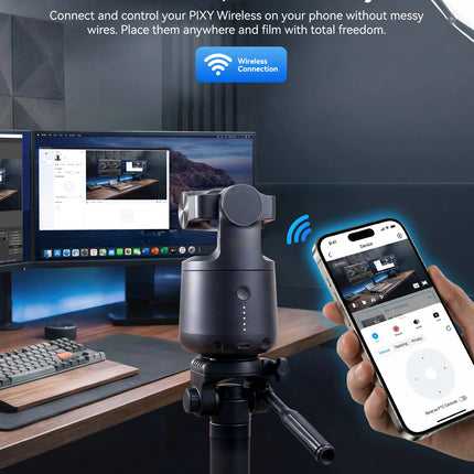 EMEET PIXY Wireless 4K Webcam Dual-Lens AI Tracking PTZ Streaming Camera Gesture Control HDR Live Streaming for YouTube/Facebook