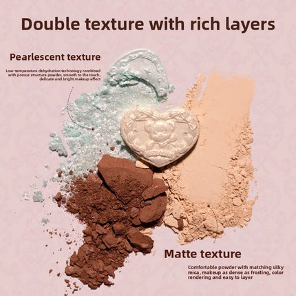 Flower Knows SWEETIE BEAR COLLECTION 6-Color Eye Shadow Palette Makeup Long Lasting Matte Shimmer Finish Eyeshadow Powder