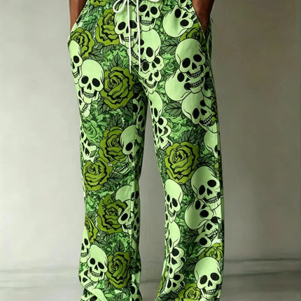 Men's horror Halloween printed casual pants, suitable for themed parties, outdoor activities, and holiday occasions