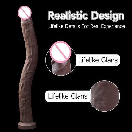 Realistic Long Dildo Penis Anal Vaginal Stimulator Liquid Silicone Dildos Sex Toys for Women Lesbian Couples Men Gay Adult Anal
