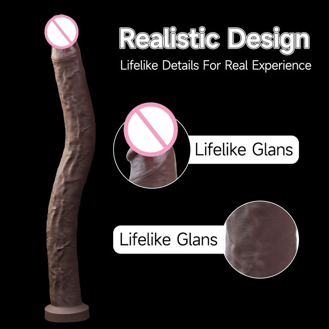 Realistic Long Dildo Penis Anal Vaginal Stimulator Liquid Silicone Dildos Sex Toys for Women Lesbian Couples Men Gay Adult Anal