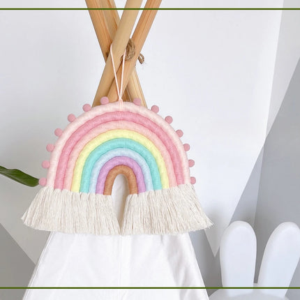 Ins Style Nordic Style Rainbow Home Children's Room Decoration Pendant Woven Rainbow Hanging Wall Hanging Pendant